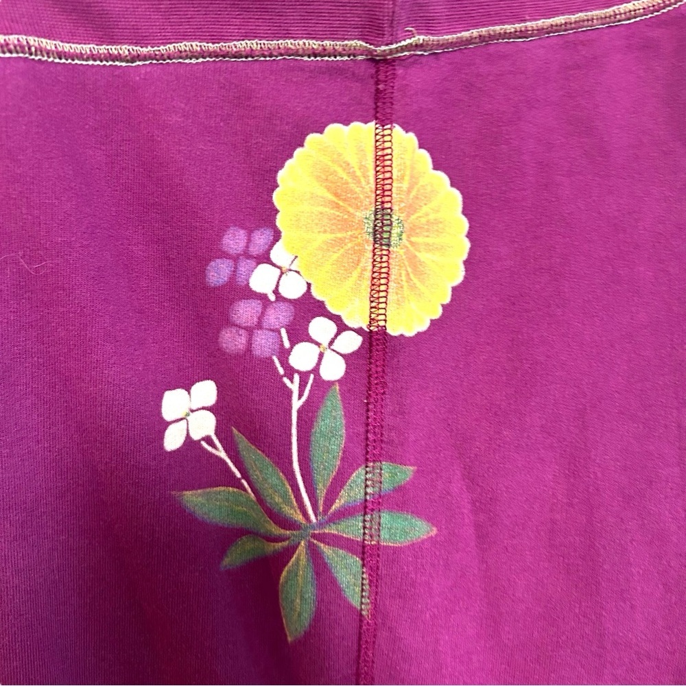 Rare! lucky brand M-XL sweatpants cropped Asian floral print boho‎ yoga Y2K - Picture 11 of 16